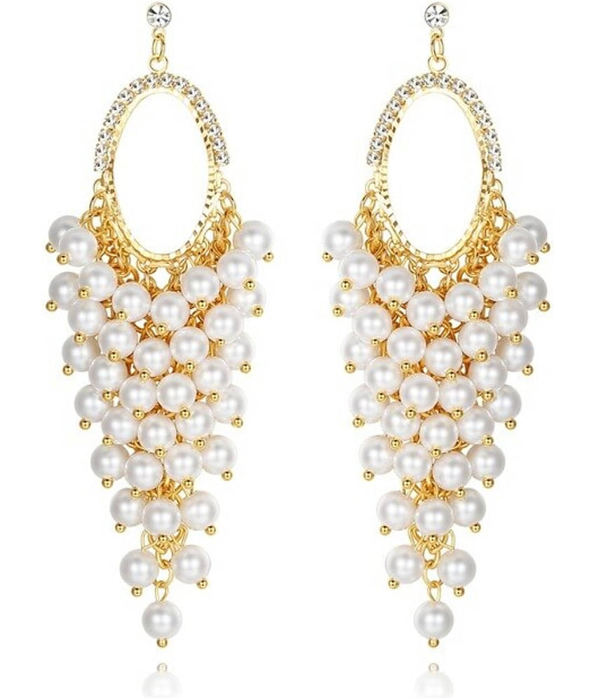 YouBella Gold Plated Crystal Earrings for Girls and Women