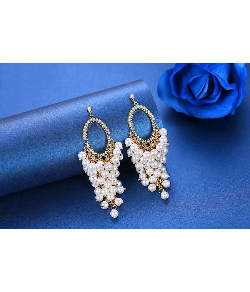 YouBella Gold Plated Crystal Earrings for Girls and Women