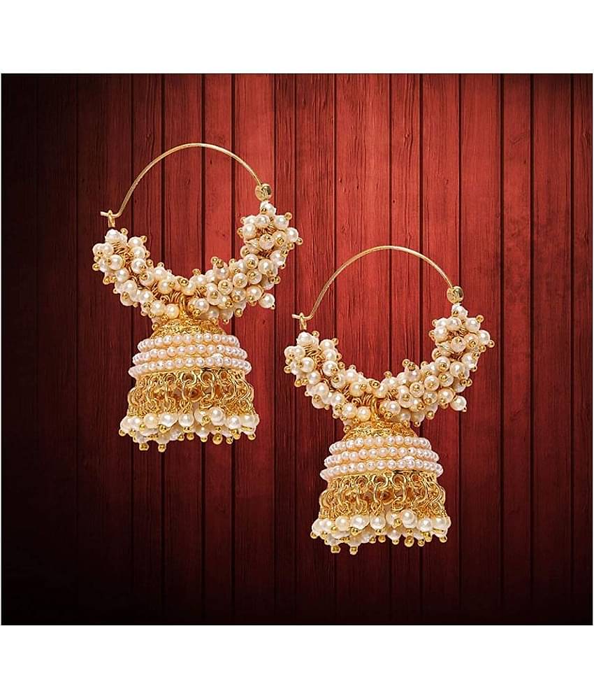 YouBella Golden Plated Hoop Earrings for Women (Golden )(YBEAR_31070)