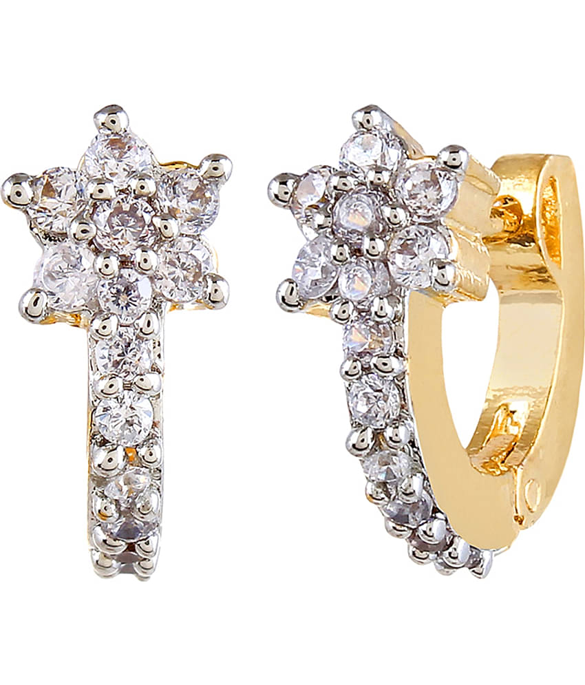 YouBella Golden Plated Hoop Earrings for Women (Golden )(YBECB_12)