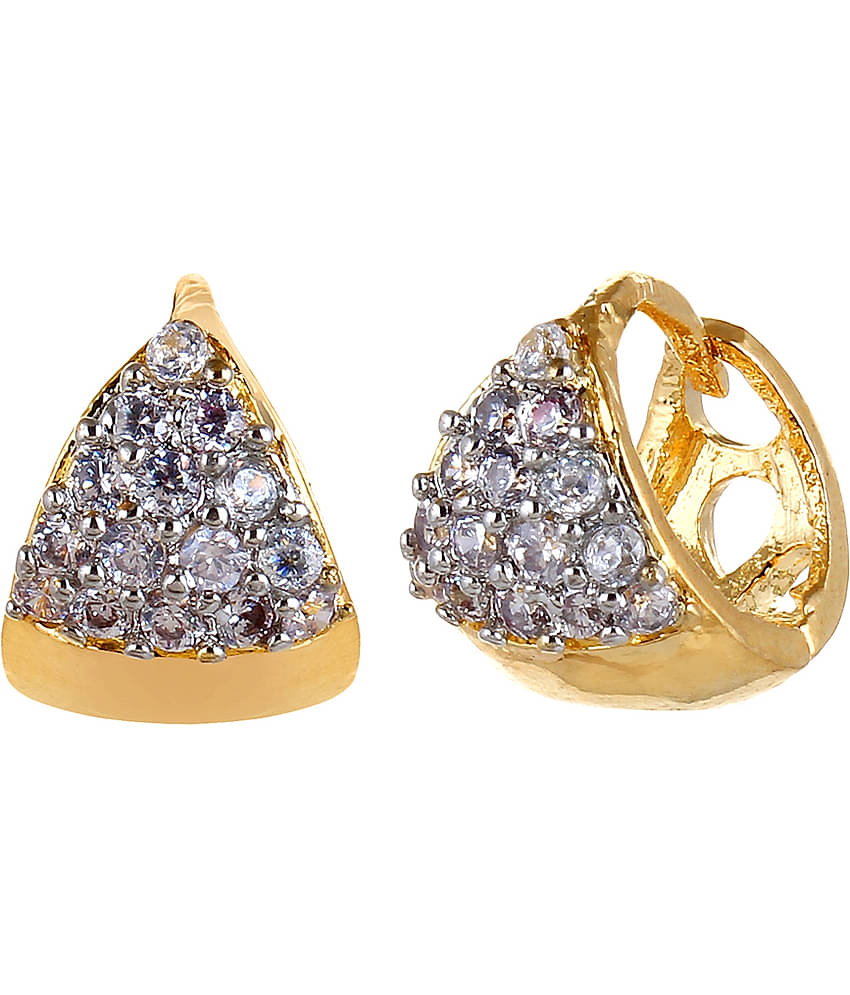 YouBella Golden Plated Hoop Earrings for Women (Golden )(YBECB_12)