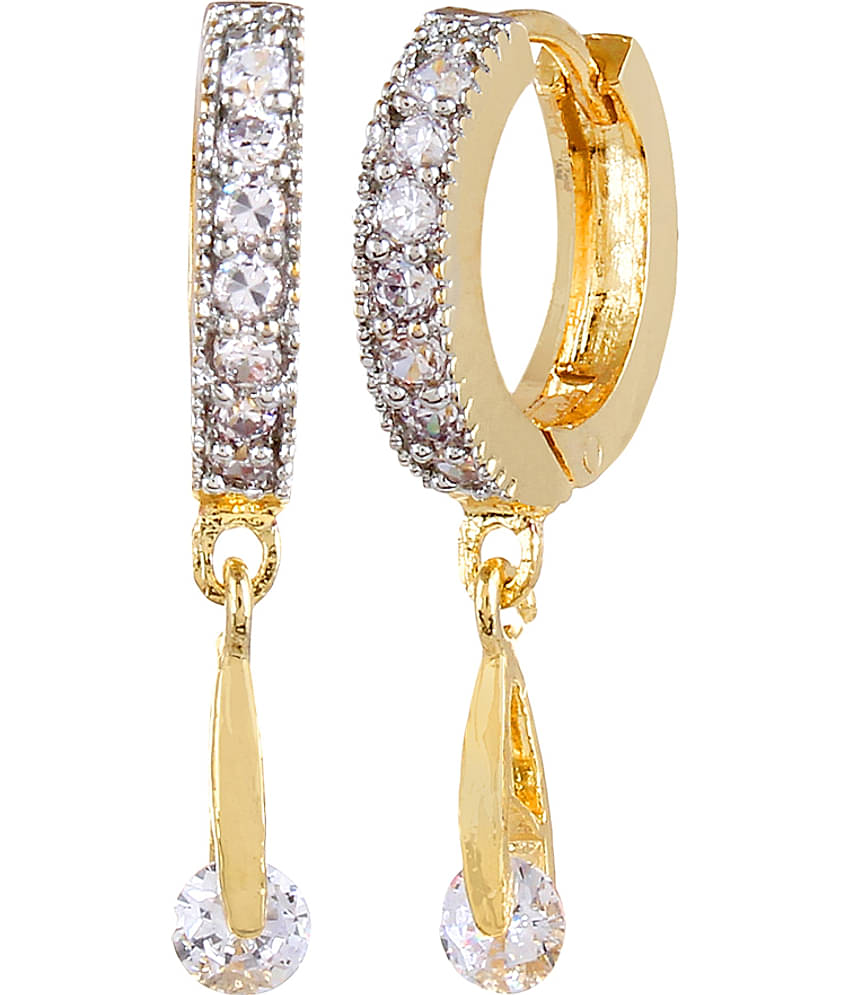 YouBella Golden Plated Hoop Earrings for Women (Golden )(YBECB_12)