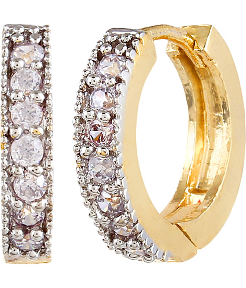 YouBella Golden Plated Hoop Earrings for Women (Golden )(YBECB_12)