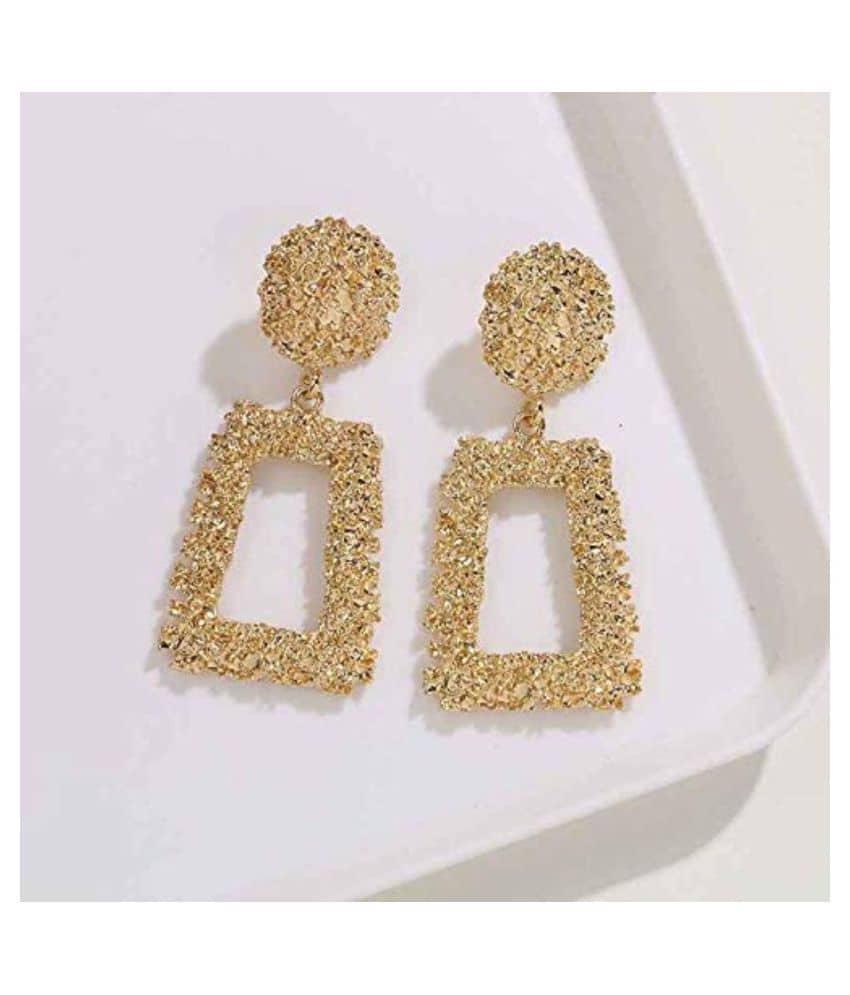 YouBella Jewellery Celebrity Inspired Handmade crystal Brass Earrings for Women (Golden )
