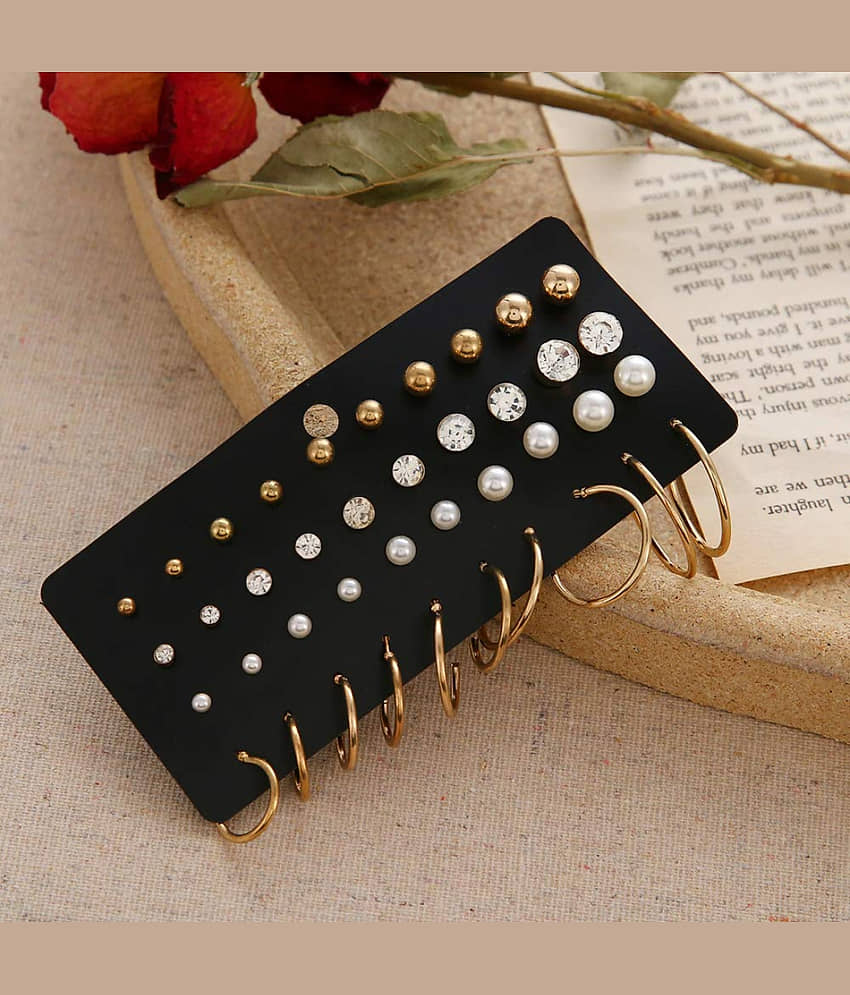 YouBella Jewellery Earrings for Women Combo of Stud Tops Earring for Women and Girls (Multi-color) (YBEAR_32862), medium - Earrings | Buy online on ZillyBuy