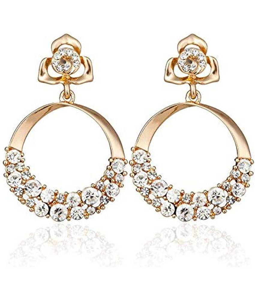 YouBella Jewellery stylish Latest Design Golden Crystal Gold Plated Earrings for Women