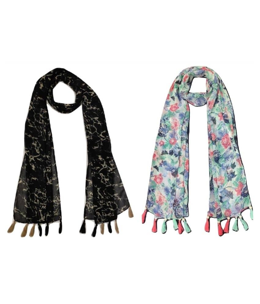 stolevilla Multi Printed Poly Cotton Yarn Stoles - Dupattas & Shawls | Buy online on ZillyBuy