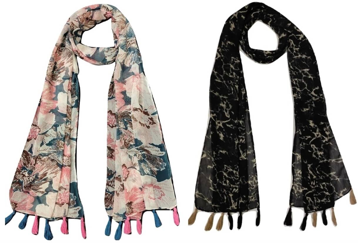 stolevilla Multi Printed Poly Cotton Yarn Stoles - Dupattas & Shawls | Buy online on ZillyBuy