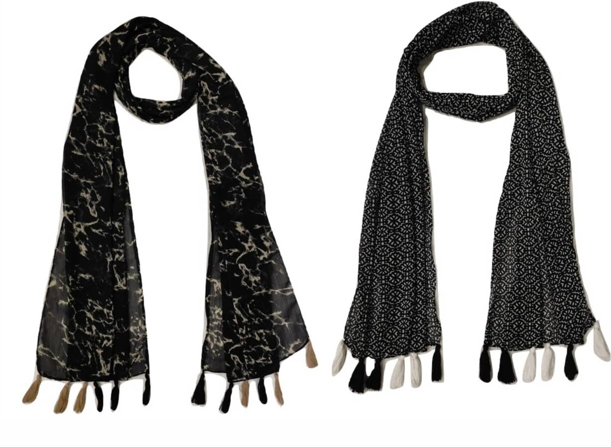 stolevilla Multi Printed Poly Cotton Yarn Stoles - Dupattas & Shawls | Buy online on ZillyBuy