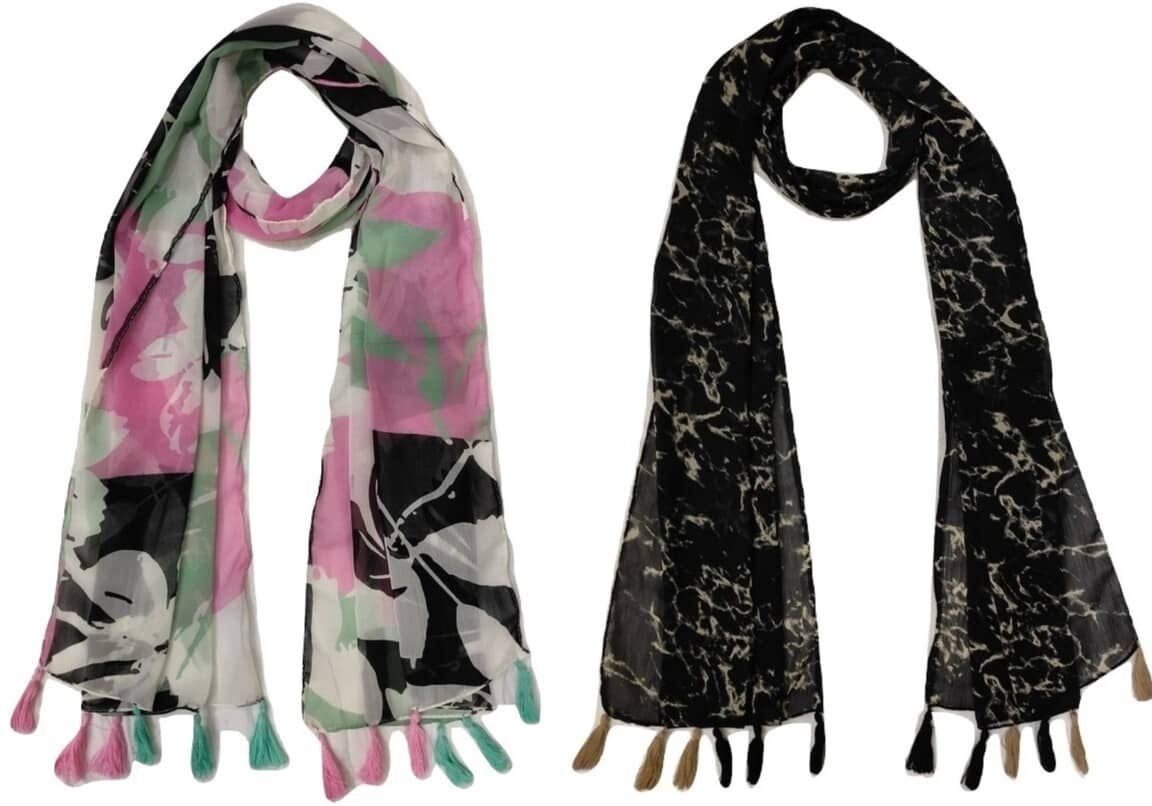 stolevilla Multi Printed Poly Cotton Yarn Stoles - Dupattas & Shawls | Buy online on ZillyBuy