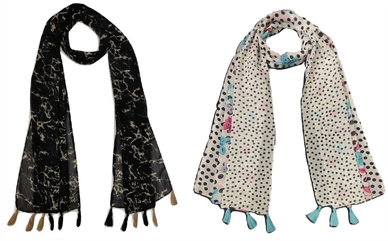     			stolevilla Multi Printed Poly Cotton Yarn Stoles