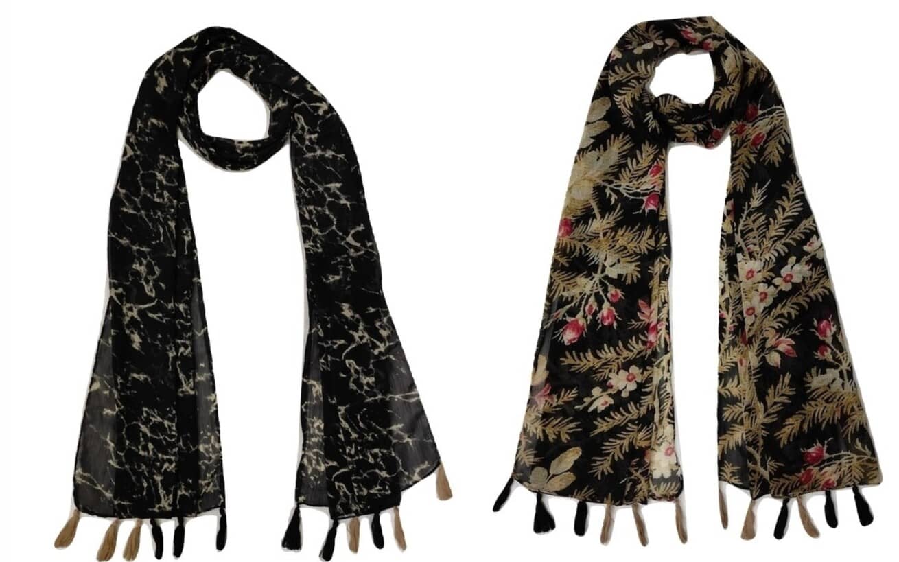stolevilla Multi Printed Poly Cotton Yarn Stoles - Dupattas & Shawls | Buy online on ZillyBuy