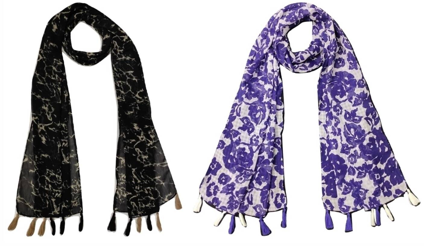     			stolevilla Multi Printed Poly Cotton Yarn Stoles