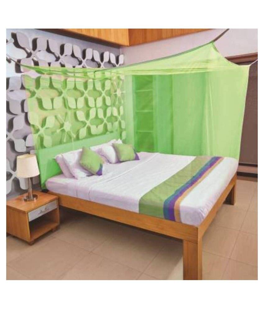     			NISSI Double Green Plain Mosquito Net, Machardani
