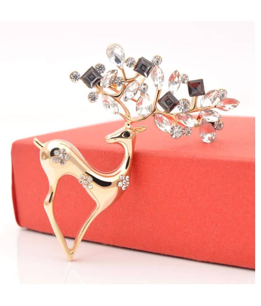 YOUBELLA Golden Brooches & Saree Pins ( Pack of 1 ) - Jewellery Sets | Buy online on ZillyBuy