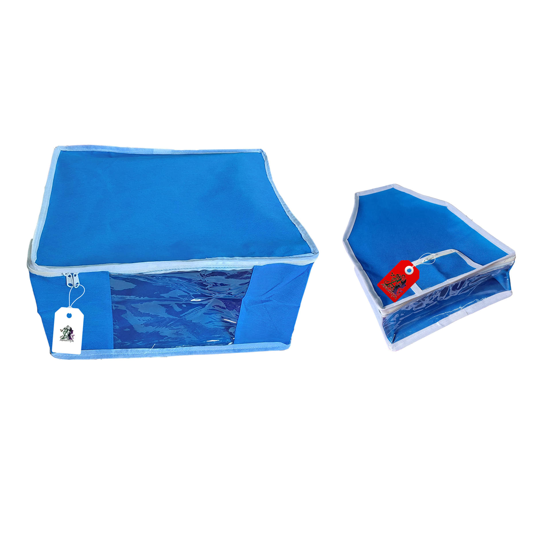 ADWITIYA Blue Apparel Covers - 2 Pcs ADWITIYA Blue Apparel Covers - 2 Pcs