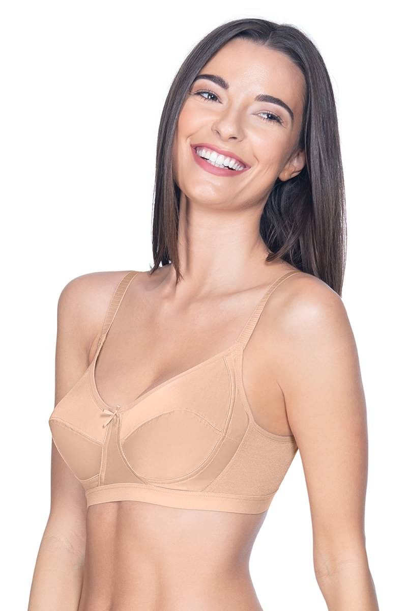 Amante Polyester Non Padded Women's Everyday Bra ( Beige )     			Amante Polyester Non Padded Women's Everyday Bra ( Beige )