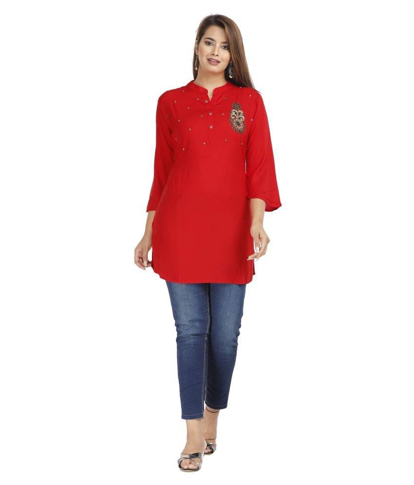     			Rayon Short Kurti For Women (Pack of 1)