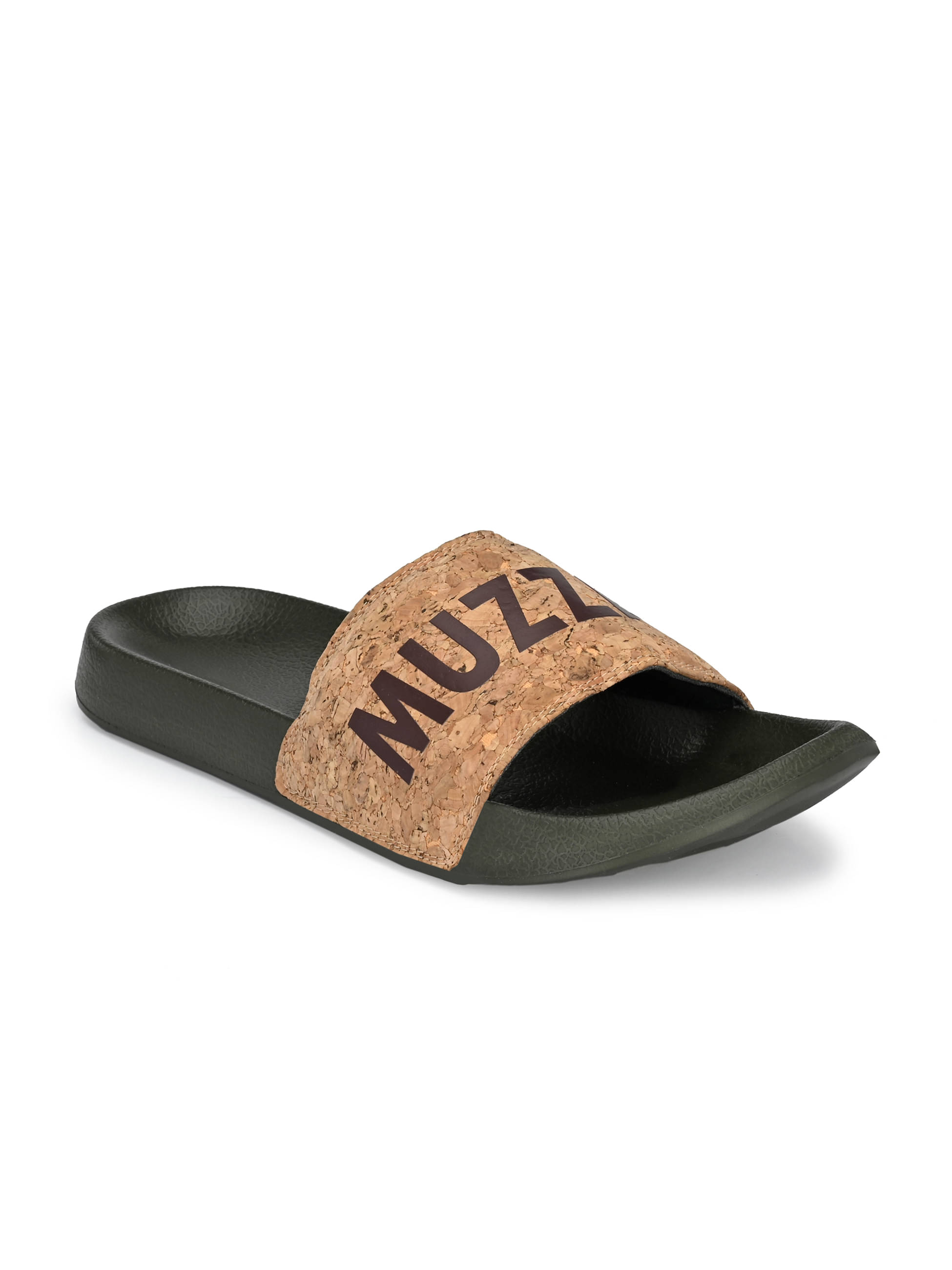     			MUZZATI - Beige  Slide Flip flop