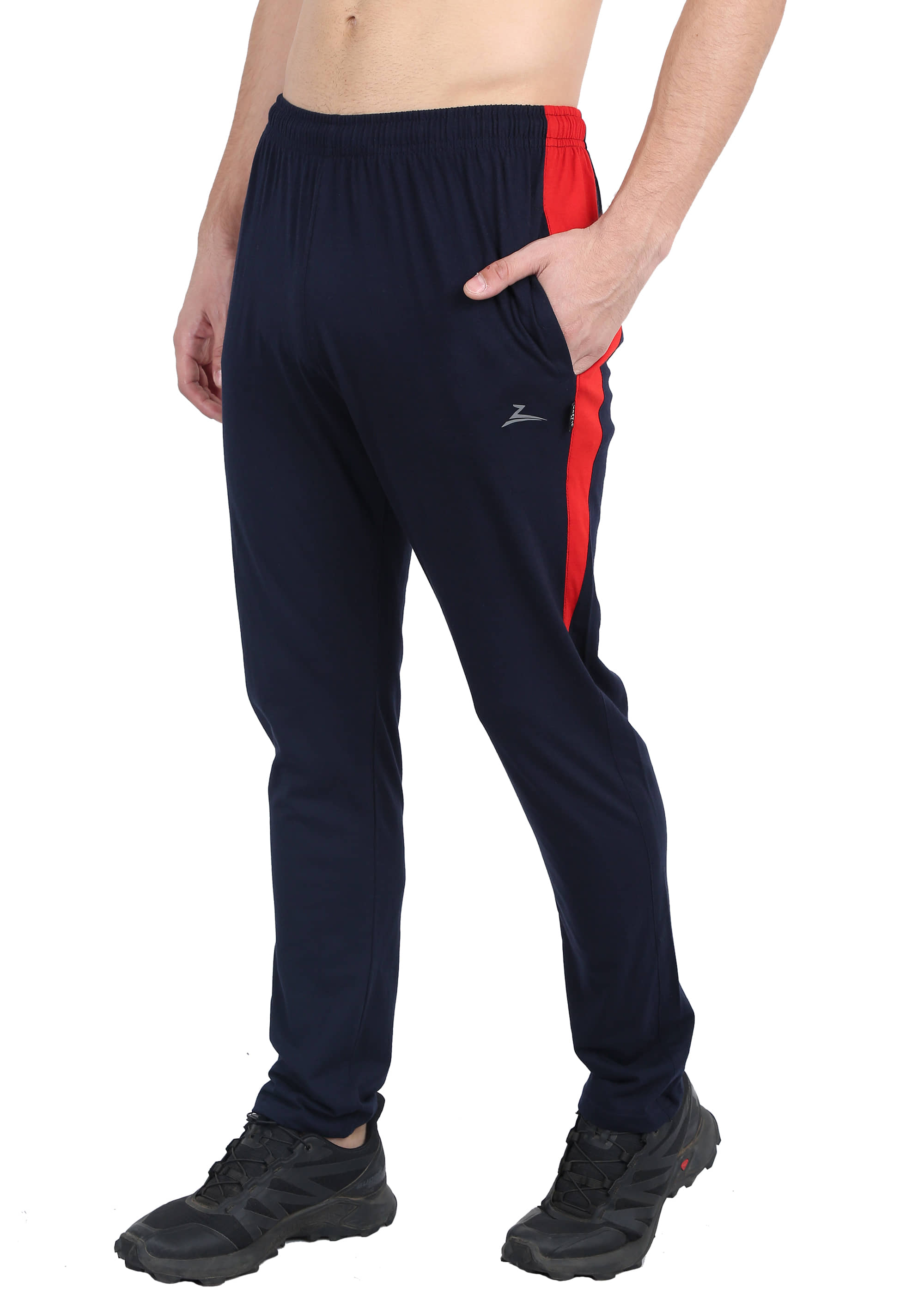 Zeffit - Navy Blue Cotton Blend Men's Sports Trackpants ( Pack of 1 ) - Track Pants | Buy online on ZillyBuy