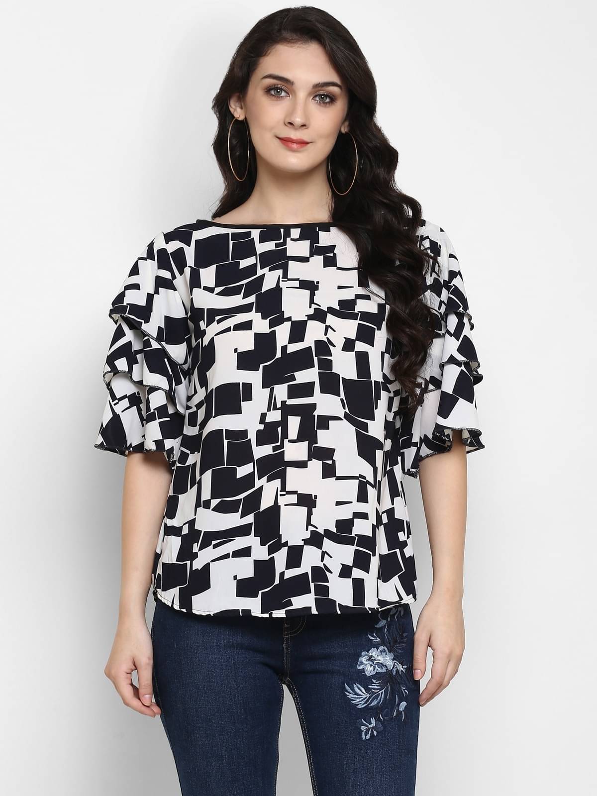 Zima Leto Women's Polyester Regular Top ( White ) Zima Leto Women's Polyester Regular Top ( White )
