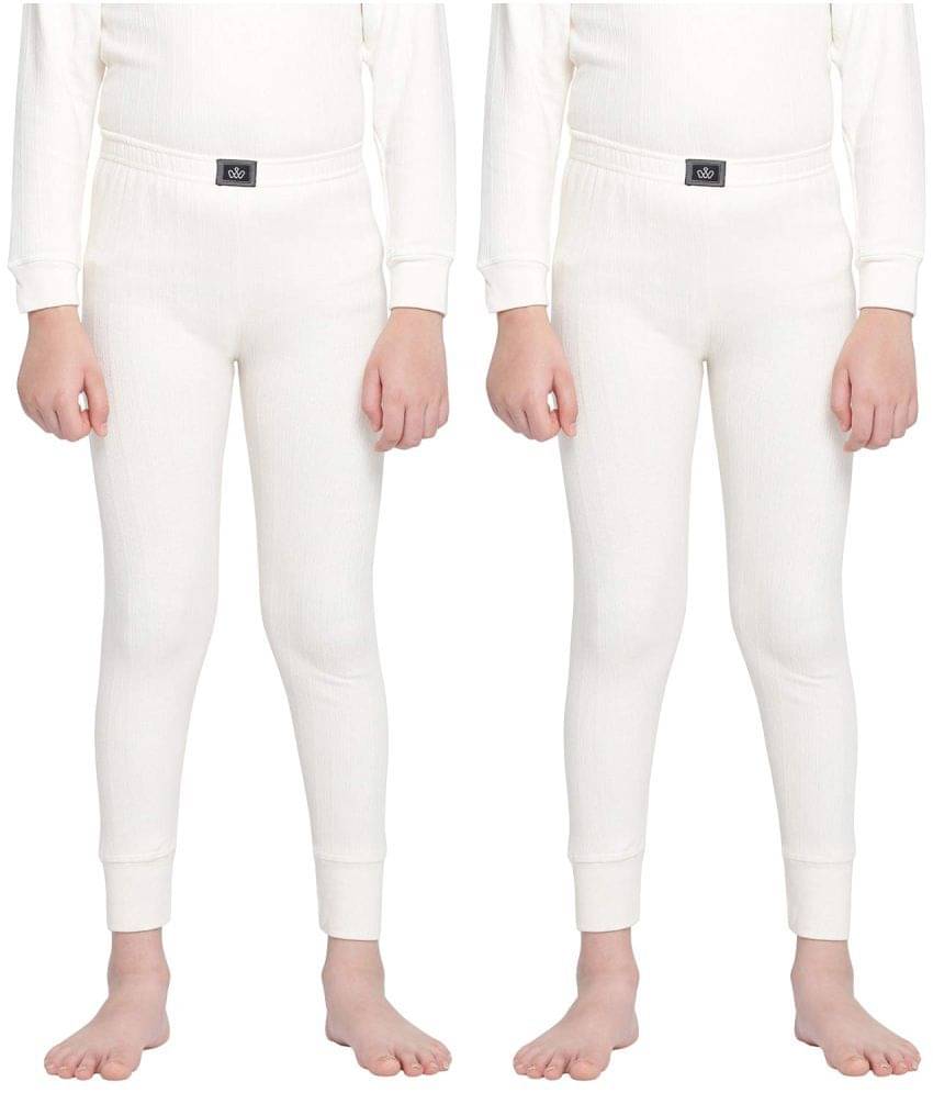 Dixcy Scott Full Length Plain/Solid Off-White Thermal Lower/Trouser/Bottom/Pants for Boys/Girls/Kids - Pack of 2 Dixcy Scott Full Length Plain/Solid Off-White Thermal Lower/Trouser/Bottom/Pants for Boys/Girls/Kids - Pack of 2