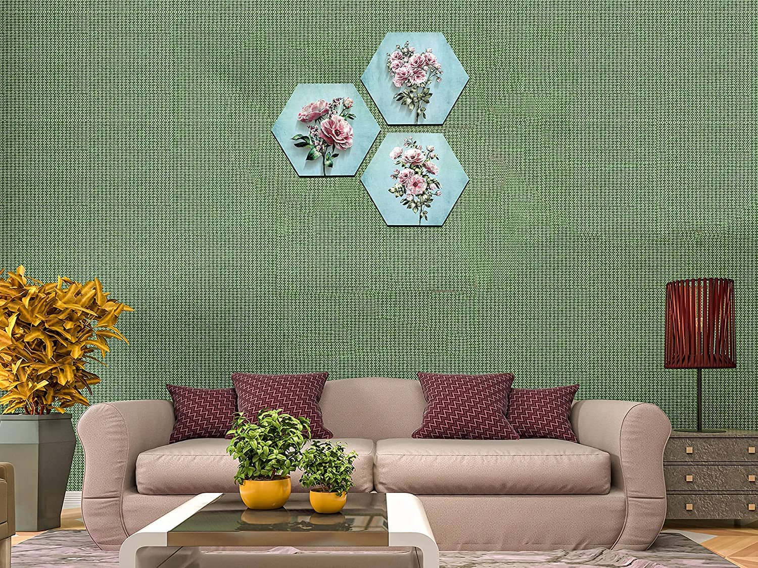 Indianara Hexagon Paintings MDF Painting Without Frame