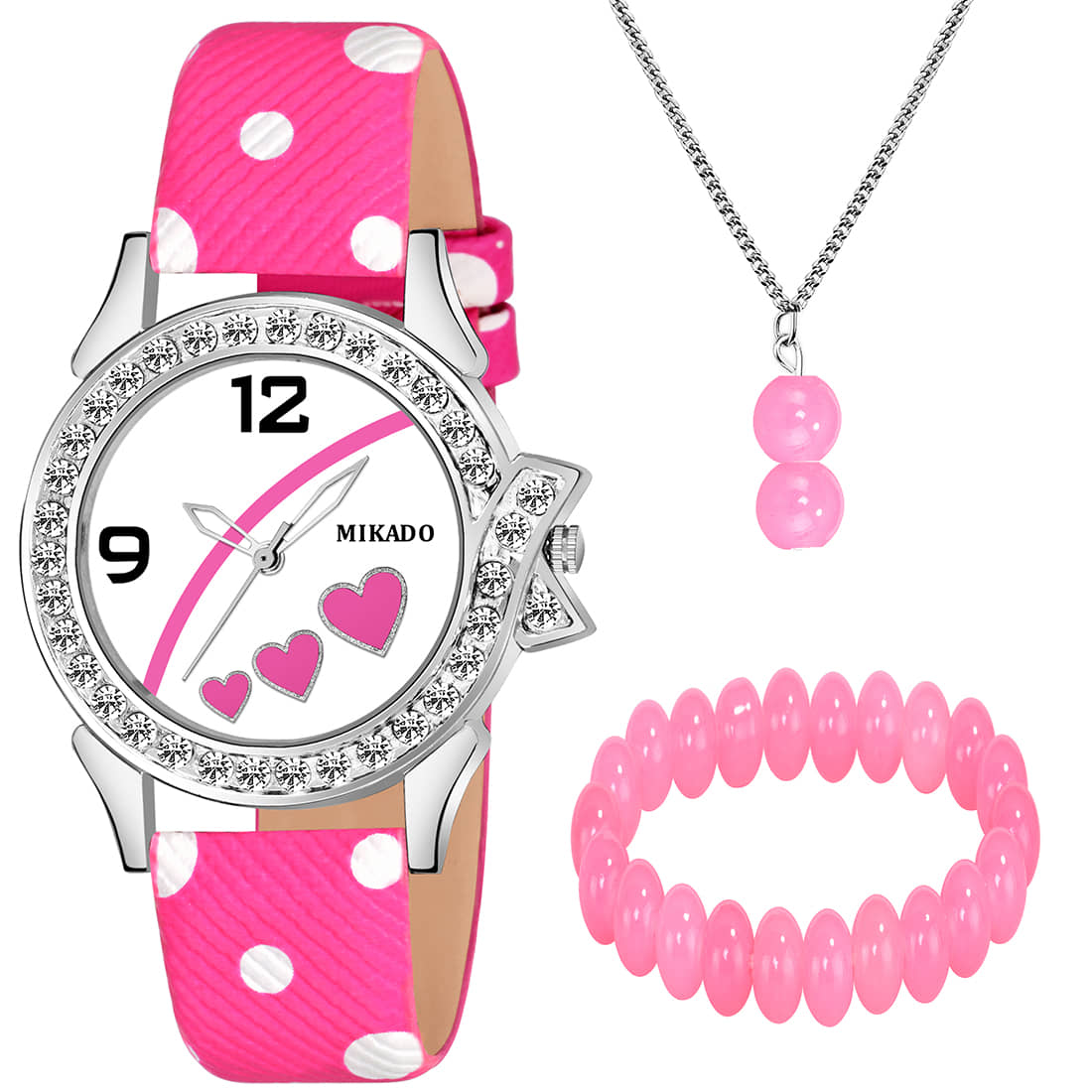 Mikado Leather Round Womens Watch