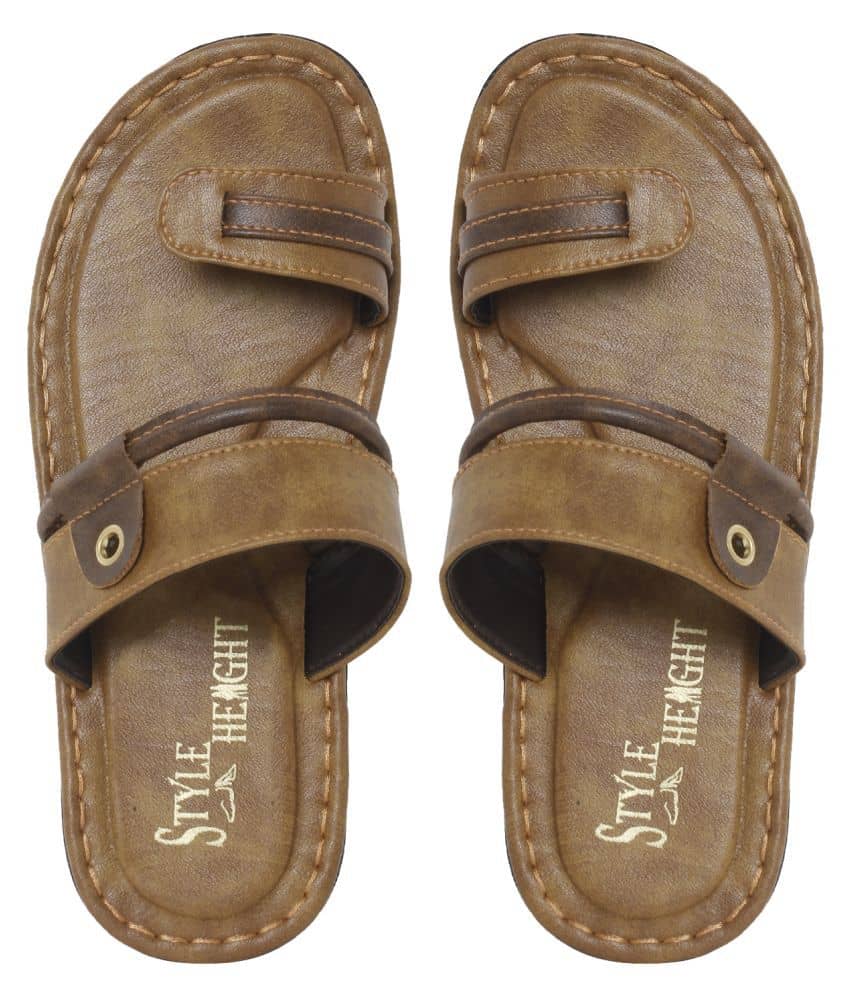 Style Height Tan Flip Flops