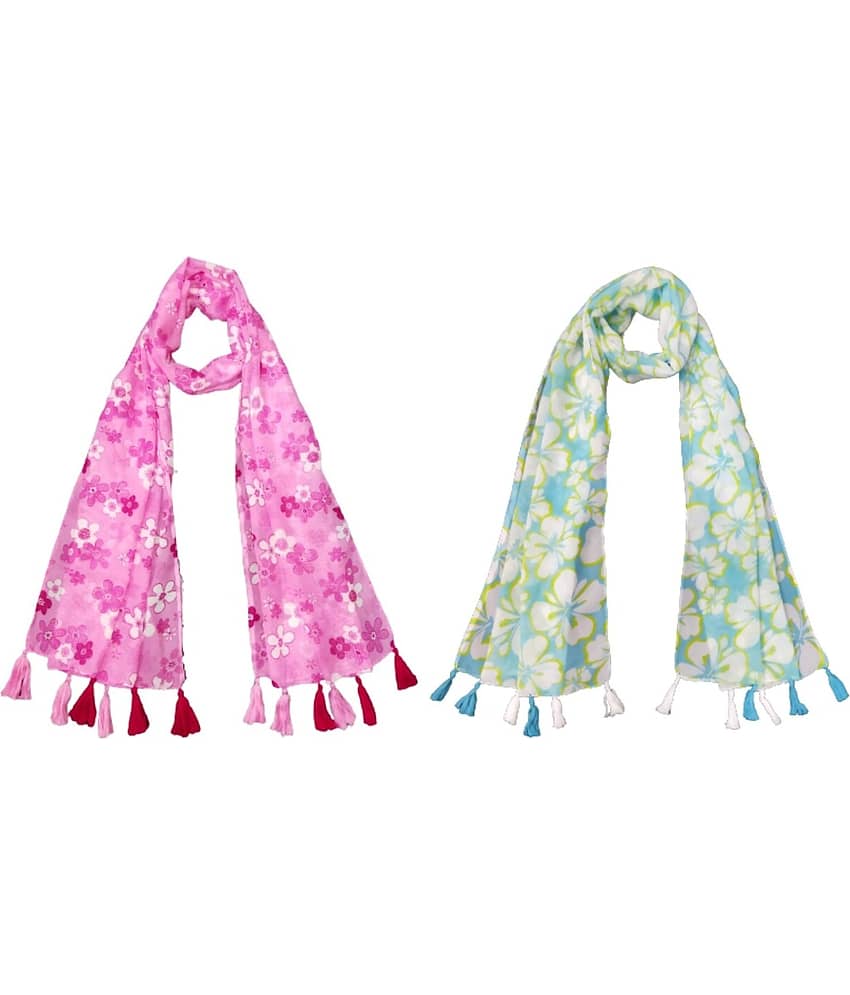 stolevilla Multi Printed Poly Cotton Yarn Stoles ( Pack of 2 ) - Dupattas & Shawls | Buy online on ZillyBuy