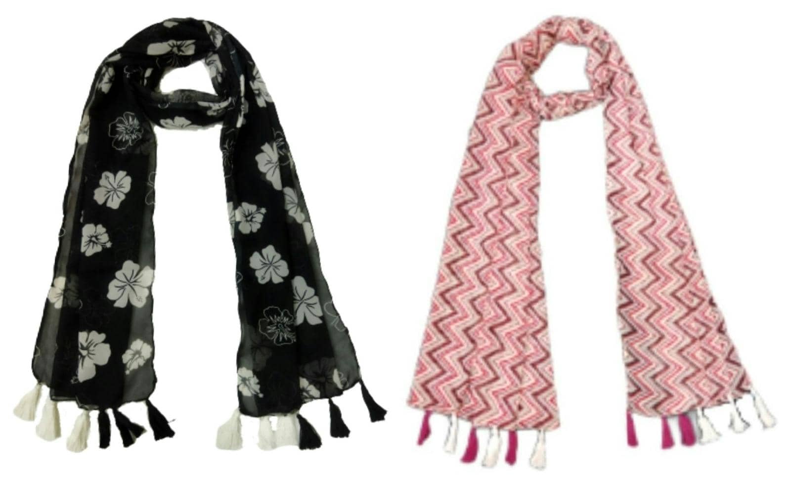 stolevilla Multi Printed Poly Cotton Yarn Stoles ( Pack of 2 ) - Dupattas & Shawls | Buy online on ZillyBuy