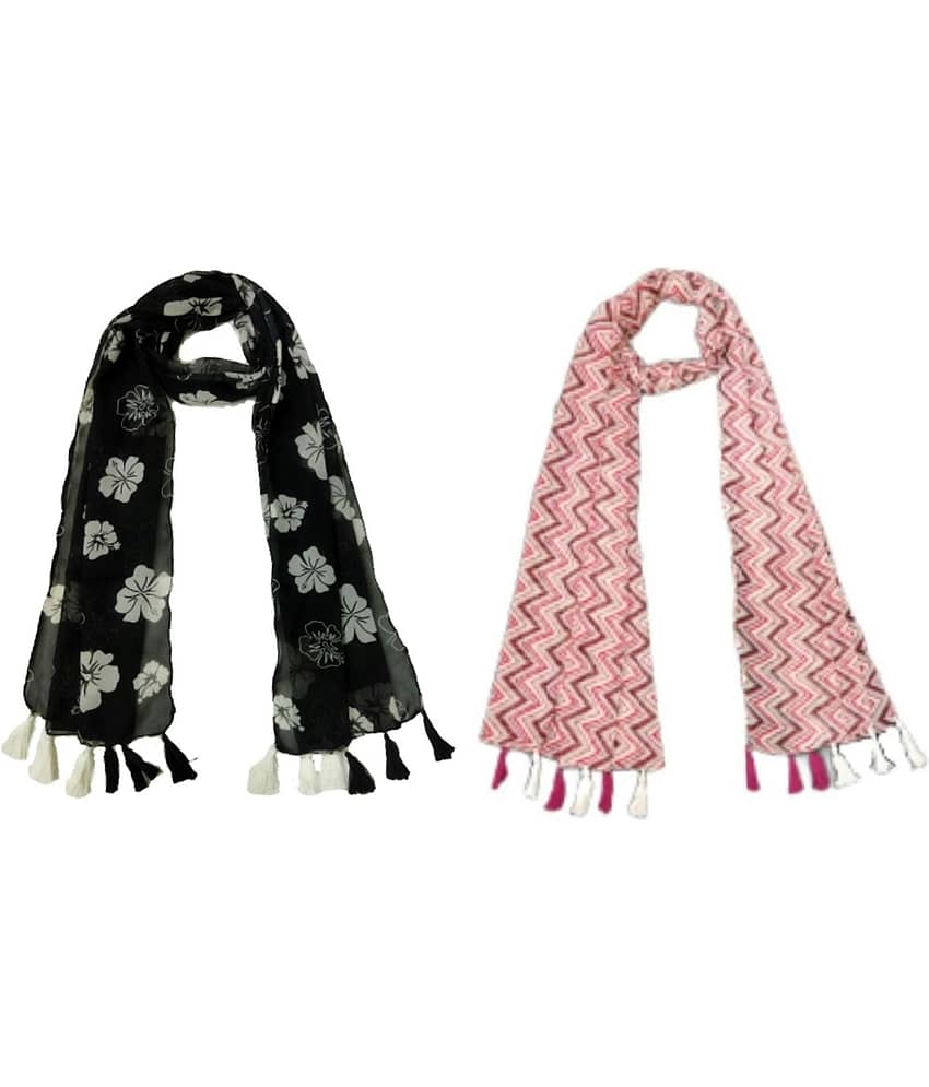 stolevilla Multi Printed Poly Cotton Yarn Stoles ( Pack of 2 ) - Dupattas & Shawls | Buy online on ZillyBuy