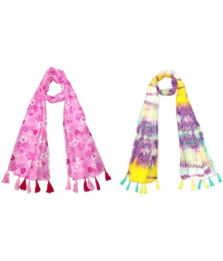 stolevilla Multi Printed Poly Cotton Yarn Stoles ( Pack of 2 ) - Dupattas & Shawls | Buy online on ZillyBuy