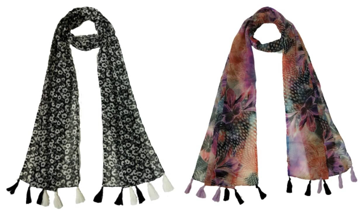 stolevilla Multi Printed Poly Cotton Yarn Stoles ( Pack of 2 ) - Dupattas & Shawls | Buy online on ZillyBuy