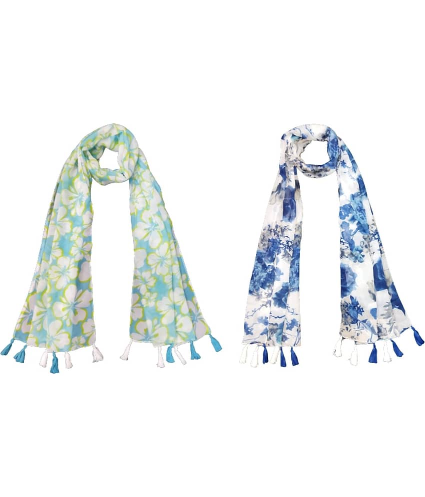 stolevilla Multi Printed Poly Cotton Yarn Stoles ( Pack of 2 ) - Dupattas & Shawls | Buy online on ZillyBuy