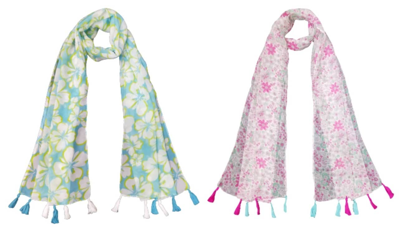 stolevilla Multi Printed Poly Cotton Yarn Stoles ( Pack of 2 ) - Dupattas & Shawls | Buy online on ZillyBuy