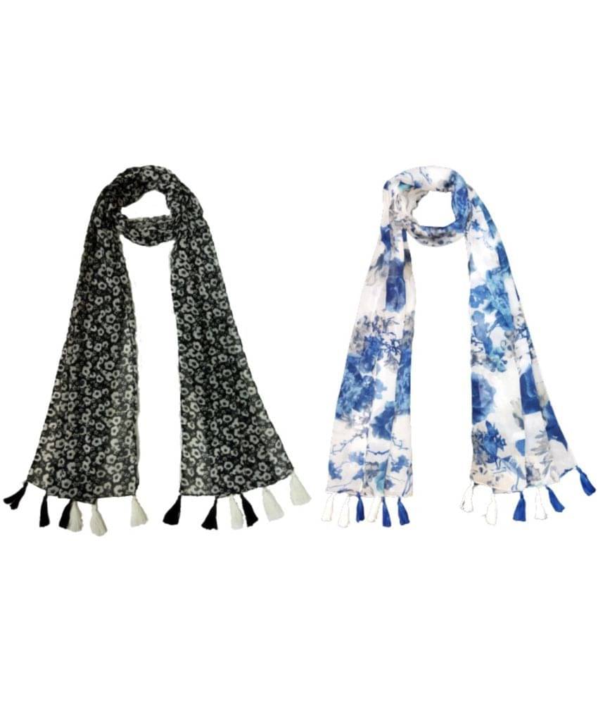 stolevilla Multi Printed Poly Cotton Yarn Stoles ( Pack of 2 ) stolevilla Multi Printed Poly Cotton Yarn Stoles ( Pack of 2 )