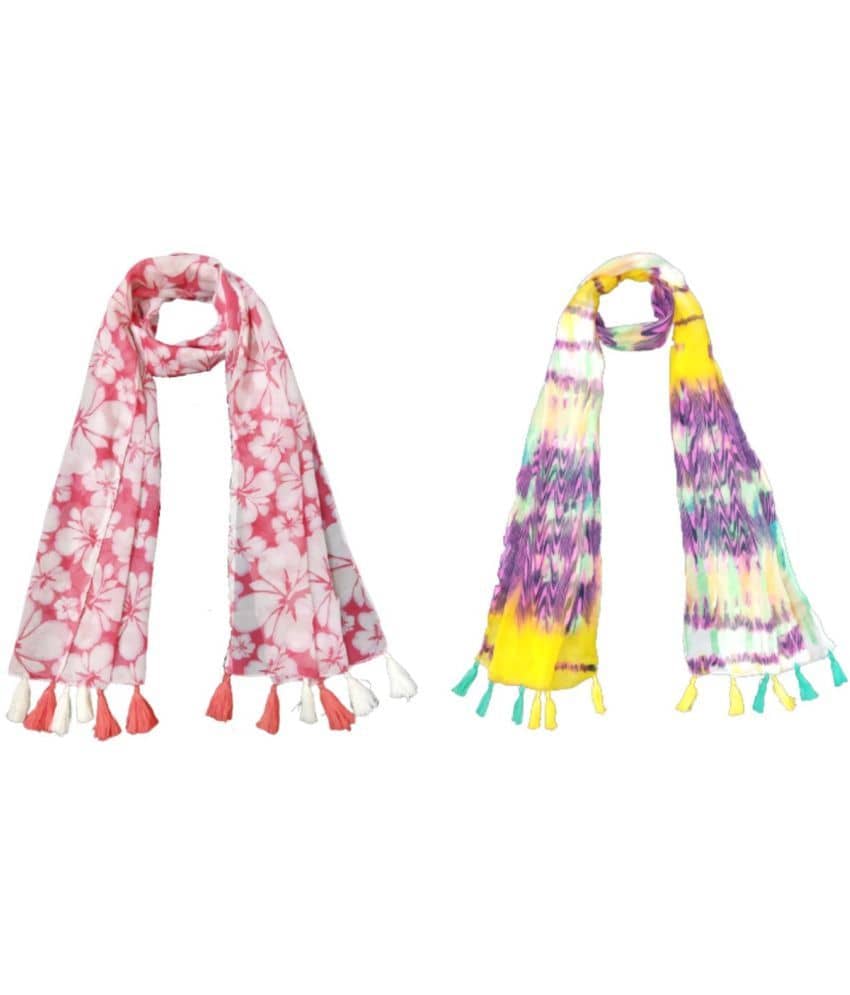 stolevilla Multi Printed Poly Cotton Yarn Stoles ( Pack of 2 ) - Dupattas & Shawls | Buy online on ZillyBuy