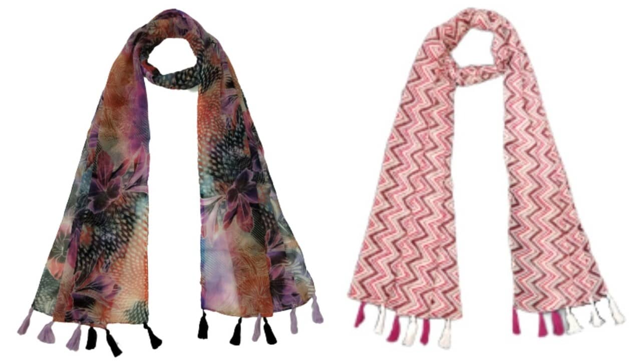 stolevilla Multi Printed Poly Cotton Yarn Stoles ( Pack of 2 ) - Dupattas & Shawls | Buy online on ZillyBuy