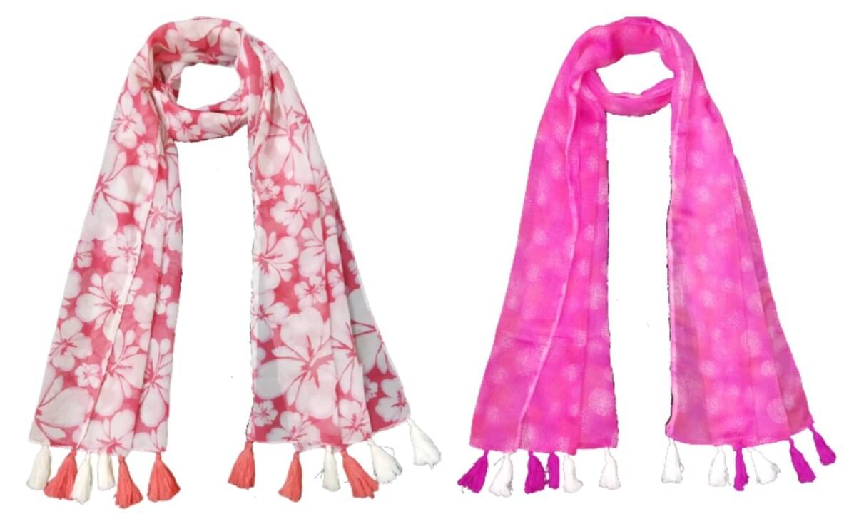 stolevilla Multi Printed Poly Cotton Yarn Stoles ( Pack of 2 ) stolevilla Multi Printed Poly Cotton Yarn Stoles ( Pack of 2 )