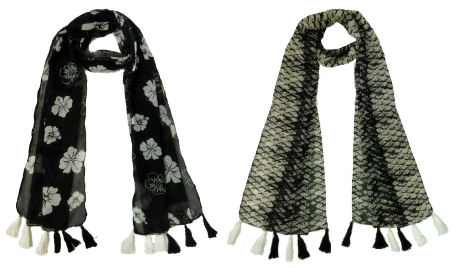 stolevilla Multi Printed Poly Cotton Yarn Stoles ( Pack of 2 ) - Dupattas & Shawls | Buy online on ZillyBuy