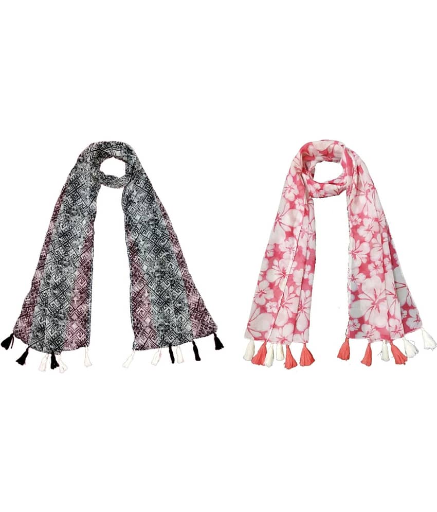 stolevilla Multi Printed Poly Cotton Yarn Stoles ( Pack of 2 ) - Dupattas & Shawls | Buy online on ZillyBuy