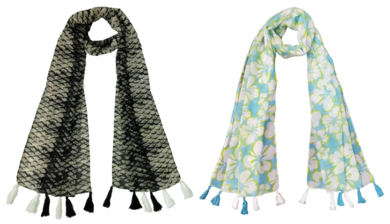 stolevilla Multi Printed Poly Cotton Yarn Stoles ( Pack of 2 ) - Dupattas & Shawls | Buy online on ZillyBuy