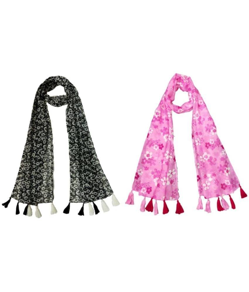     			stolevilla Multi Printed Poly Cotton Yarn Stoles ( Pack of 2 )