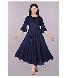 SIPET - Blue Rayon Women's Flared Kurti
