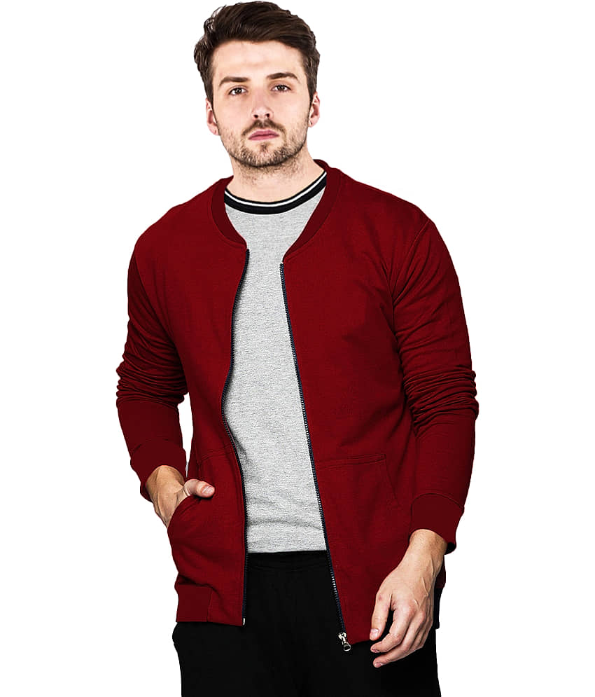 Leotude Maroon Casual Jacket - Jackets & Coats | Buy online on ZillyBuy