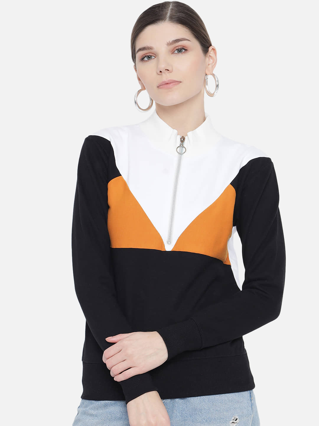 The Dry State Fleece Multi Color Zippered Sweatshirt