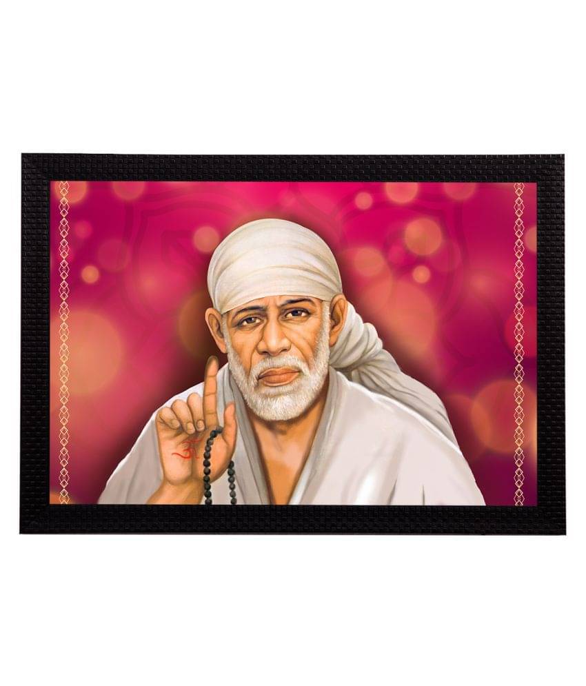     			eCraftIndia Sai Baba Satin Matt Texture UV Art Painting