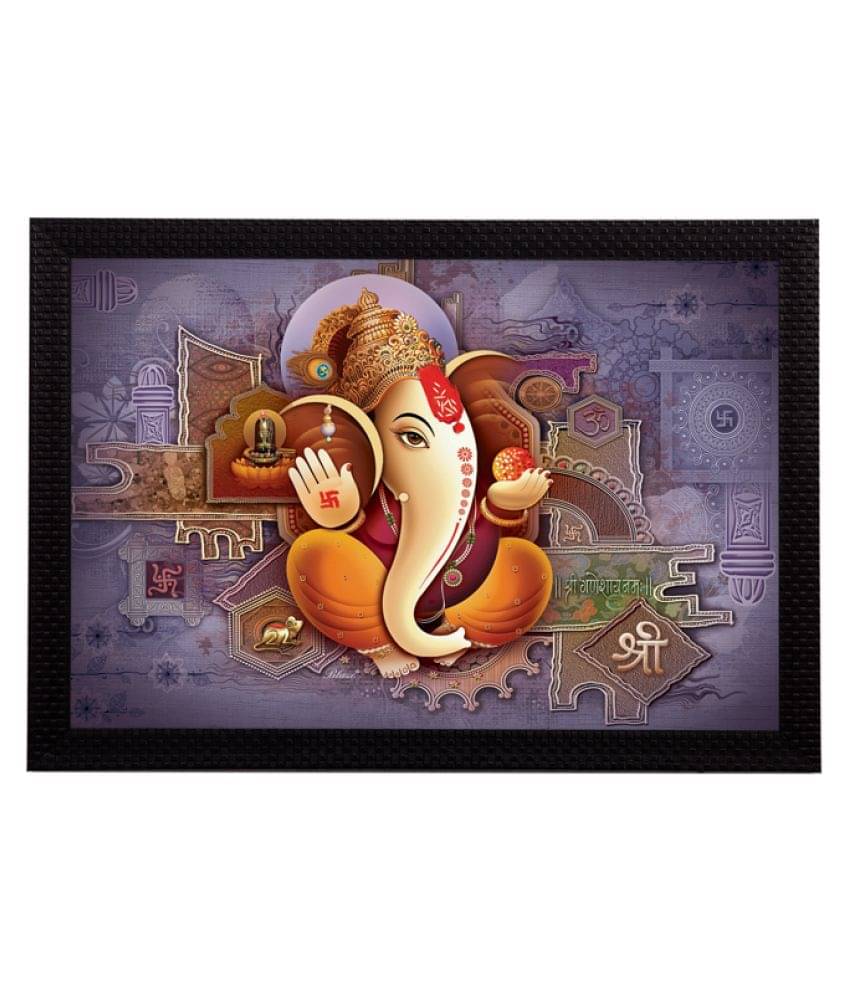     			eCraftIndia Multicoloured Lord Ganesha UV Wall Art
