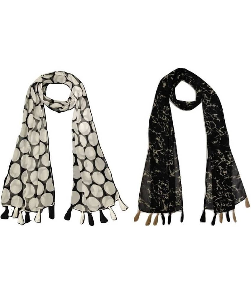 stolevilla Multi Printed Poly Cotton Yarn Stoles ( Pack of 2 ) - Dupattas & Shawls | Buy online on ZillyBuy